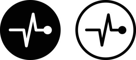 battement de coeur icône ensemble dans deux modes isolé sur blanc Contexte . impulsion icône . cardiogramme icône vecteur
