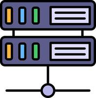 serveur ligne rempli icône vecteur