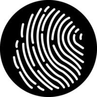 icône de glyphe d'empreintes digitales vecteur