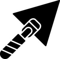icône de glyphe de truelle vecteur