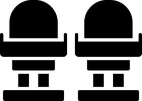 icône de glyphe de sièges vecteur