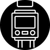 métro glyphe icône vecteur