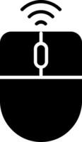 icône de glyphe de souris sans fil vecteur