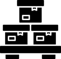 icône de glyphe de boîtes vecteur