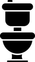icône de glyphe de toilette vecteur