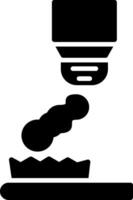 icône de glyphe de brosse à dents vecteur