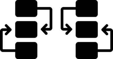 icône de glyphe d'organigramme vecteur