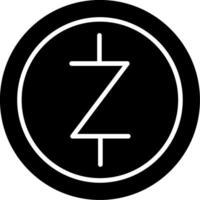 icône de glyphe zcash vecteur