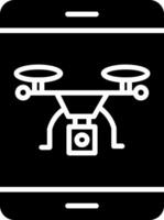 icône de glyphe de drone vecteur