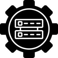 icône de glyphe de gestion des données vecteur