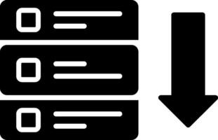 icône de glyphe de base de données vecteur