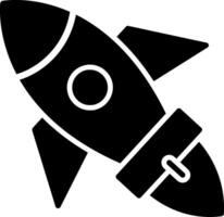 icône de glyphe de fusée vecteur