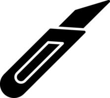 icône de glyphe de couteau utilitaire vecteur