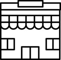 icône de ligne de supermarché vecteur