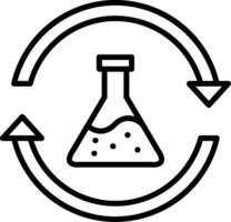 icône de ligne de produits chimiques vecteur