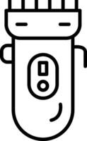 icône de ligne de rasoir électrique vecteur