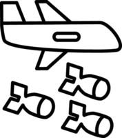 icône de ligne de bombardier vecteur