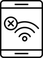 pas d'icône de ligne wifi vecteur