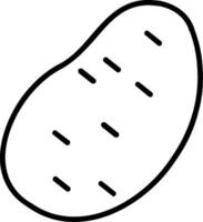 icône de ligne de pomme de terre vecteur