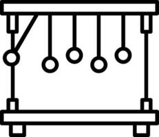 icône de ligne de pendule vecteur