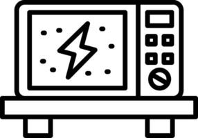 icône de ligne de micro-ondes vecteur