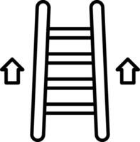 icône de ligne d'échelle vecteur