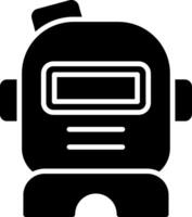 icône de glyphe de casque d'astronaute vecteur