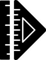 icône de glyphe de règle vecteur
