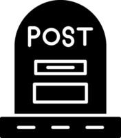 icône de glyphe de poste vecteur
