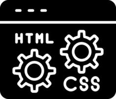 icône de glyphe de développement web vecteur