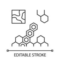 icône linéaire de stratégie de jeu. jeux vidéo esports. Stratégie en temps réel. rts. concours en ligne. écran de zone de carte. illustration de la ligne mince. symbole de contour. dessin de contour isolé de vecteur. trait modifiable vecteur