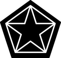 icône de glyphe pentagone étoile vecteur