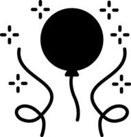 ballon glyphe icône vecteur
