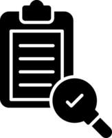 icône de glyphe de révision vecteur