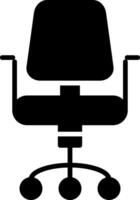 icône de glyphe de chaise vecteur