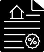 icône de glyphe de contrat vecteur