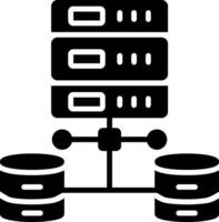 icône de glyphe de réseau de données vecteur