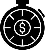 icône de glyphe de chronomètre vecteur