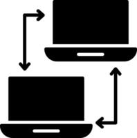 icône de glyphe de réseau informatique vecteur