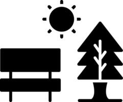 icône de glyphe de parc vecteur