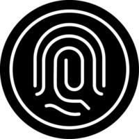 biométrique identification glyphe icône vecteur