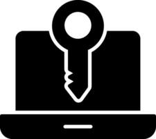 ordinateur clés glyphe icône vecteur
