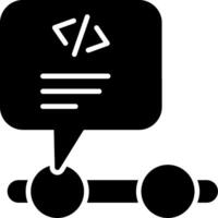 icône de glyphe de programmation vecteur