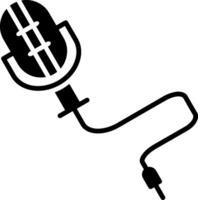icône de glyphe de microphone vecteur
