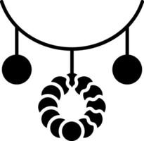 icône de glyphe de collier vecteur