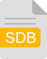 sdb fichier format plat icône vecteur