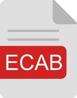 ecab fichier format plat icône vecteur