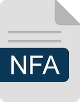 nfa fichier format plat icône vecteur