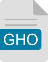 gho fichier format plat icône vecteur