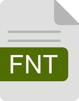 fnt fichier format plat icône vecteur